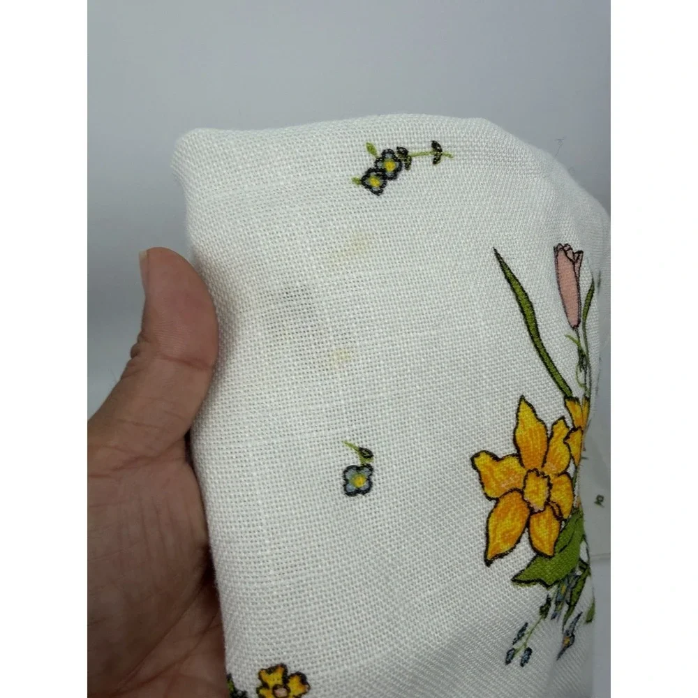 VTG Floral Linen Napkins Set of 6 Cottagecore Table Decor Spring‎ Farmhouse